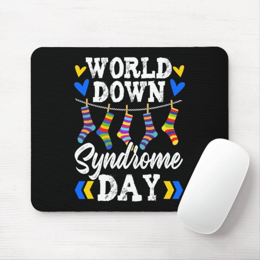 Down Syndrom Socken Down Syndrome Awareness 2 Mousepad (Mit Mouse)