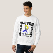 Down-Syndrom Stützanwalt-Liebe Sweatshirt (Vorne ganz)