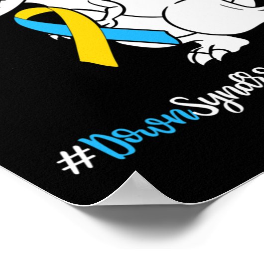 Down Syndrom T-rex Dinosaur Poster (Ecke)