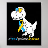 Down Syndrom T-rex Dinosaur Poster (Vorne)