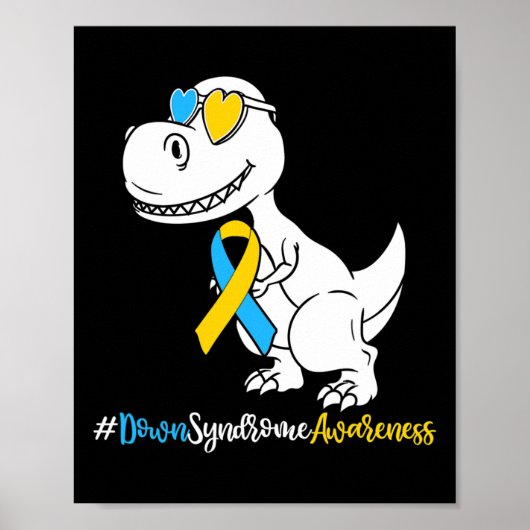 Down Syndrom T-rex Dinosaur Poster (Vorne)