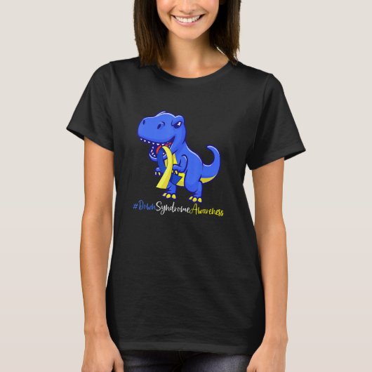 Down Syndrom T Rex Dinosaurier Boys Kids Trisomy T T-Shirt (Vorderseite)