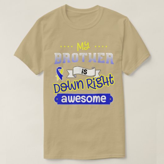 Down-Syndrom-Tag Bruderunterstützung erhöhen Bewus T-Shirt (Design vorne)