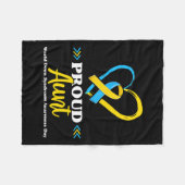 Down-Syndrom Tante-Bewusstsein 2 Fleecedecke (Vorderseite (Horizontal))