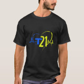 Down Syndrom Trisomy 21 Heartbeat T-Shirt (Vorderseite)