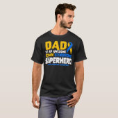 Down Syndrom Vater eines T21 Superhelden Down T-Shirt (Vorne ganz)