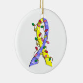 Down-Syndrom Weihnachtslicht-Band Keramikornament (Rechts)