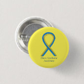 Down Syndrome Art Awareness Ribbon Button Button (Vorne & Hinten)