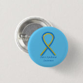Down Syndrome Art Awareness Ribbon Button Button (Vorne & Hinten)