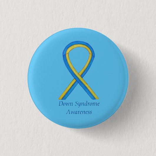 Down Syndrome Art Awareness Ribbon Button Button (Vorderseite)