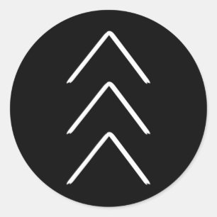 Down Syndrome Awareness 3 Arrow Support Runder Aufkleber