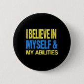 Down Syndrome Awareness ADHD Awareness Autism Spec Button (Vorderseite)