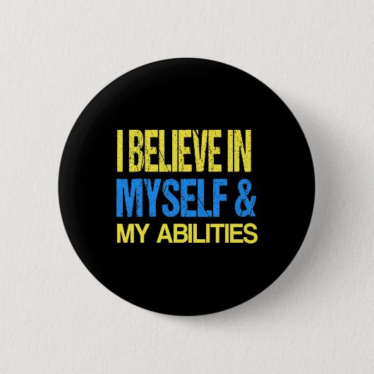 Down Syndrome Awareness ADHD Awareness Autism Spec Button (Vorderseite)