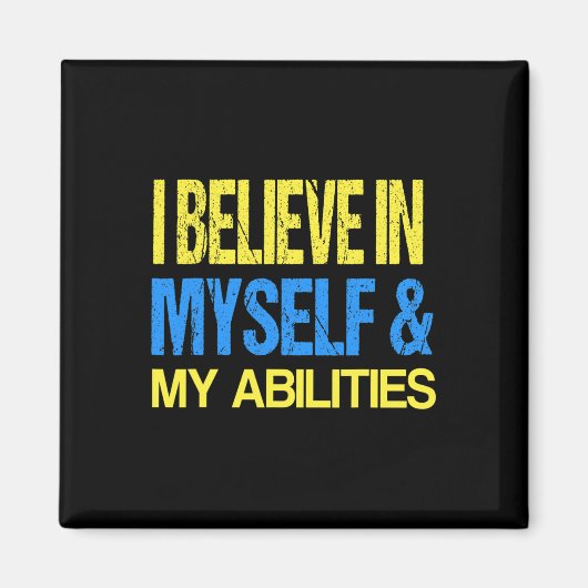 Down Syndrome Awareness ADHD Awareness Autism Spec Magnet (Vorne)