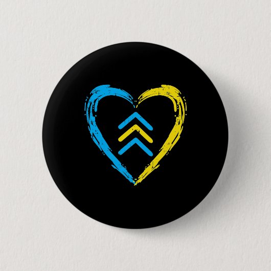 Down Syndrome Awareness Arrows Trisomy 21 T21 Men Button (Vorderseite)