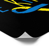 Down Syndrome Awareness Be Kind ASL Hand Signing T Poster (Ecke)