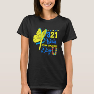 Down Syndrome Awareness Butterfly 21 März Support T-Shirt