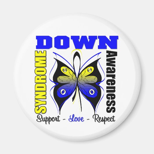 Down Syndrome Awareness Butterfly Magnet (Vorne)