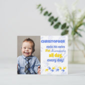 Down Syndrome Awareness Card Postkarte (Stehend Vorderseite)