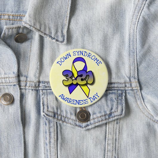 Down Syndrome Awareness Day 3.21 Ribbon Button (Beispiel)