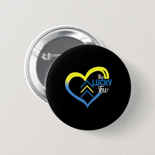 Down Syndrome Awareness Day 3 Pfeile Glück wenigen Button (Vorne & Hinten)