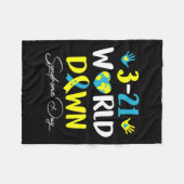 Down Syndrome Awareness Day Extra Chromosome Fleecedecke (Vorderseite (Horizontal))