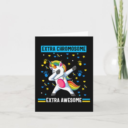 Down Syndrome Awareness Extra Chromosom Ext Aweso Karte (Vorderseite)