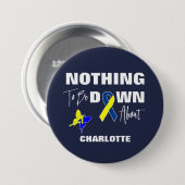 Down Syndrome Awareness Fun Personalisiert Button (Vorne & Hinten)
