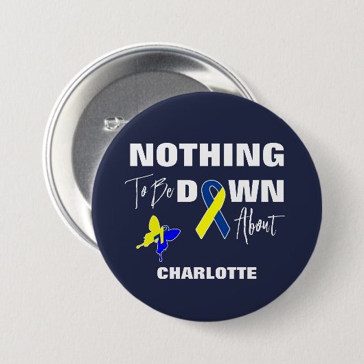 Down Syndrome Awareness Fun Personalisiert Button (Vorne & Hinten)