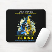 Down Syndrome Awareness Gnome BE Kind Sunflower Ri Mousepad (Mit Mouse)