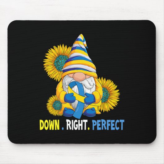Down Syndrome Awareness Gnome Down right Perfect T Mousepad (Vorne)