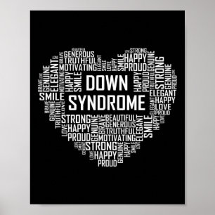 Down Syndrome Awareness Heart Geschenke Unterstütz Poster