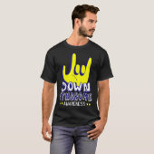 Down Syndrome Awareness I Liebe Sie ASL Hand Signi T-Shirt (Vorne ganz)