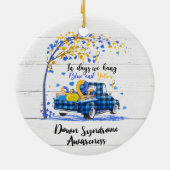 Down Syndrome Awareness Keramik Ornament (Hinten)