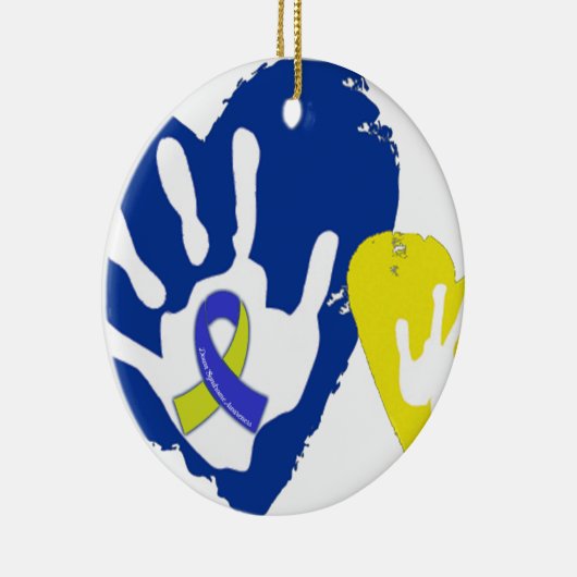 Down Syndrome Awareness Keramik Ornament (Rechts)