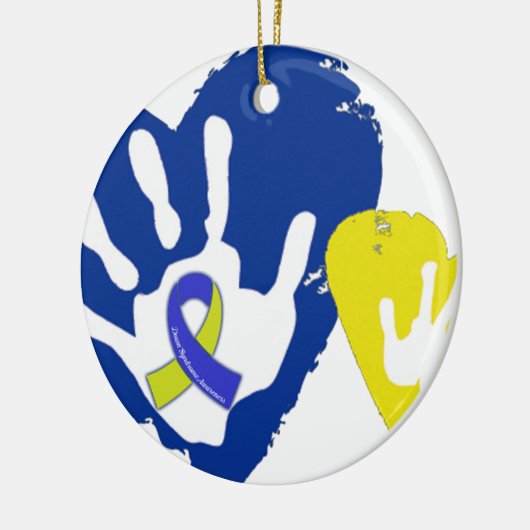 Down Syndrome Awareness Keramik Ornament (Links)