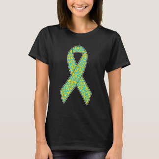 Down Syndrome Awareness Leopard Ribbon Women Girl T-Shirt