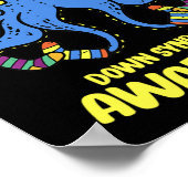 Down Syndrome Awareness Octopus Rock Your Sock Men Poster (Ecke)