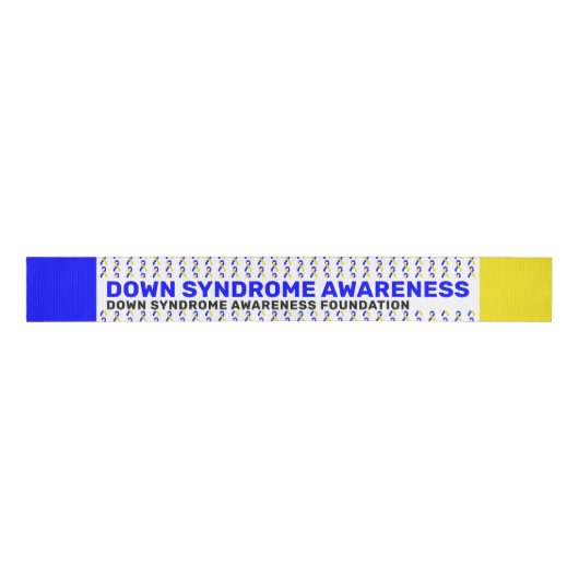 Down Syndrome Awareness Pattern Ribbon Ripsband (Vorderseite)