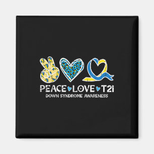 Down Syndrome Awareness Peace Liebe T21 Wdsd Women Magnet