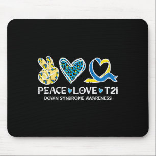Down Syndrome Awareness Peace Liebe T21 Wdsd Women Mousepad