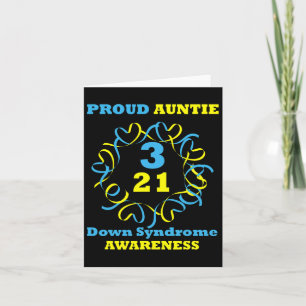 Down Syndrome Awareness Proud Auntie Karte