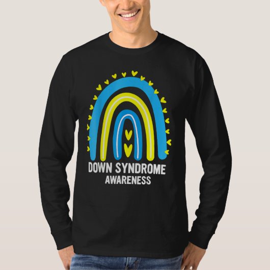 Down Syndrome Awareness Rainbow T21 T-Shirt (Vorderseite)