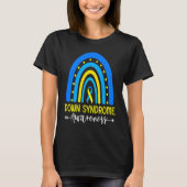 Down Syndrome Awareness Ribbon Boho Rainbow Yellow T-Shirt (Vorderseite)