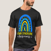 Down Syndrome Awareness Ribbon Boho Rainbow Yellow T-Shirt (Vorderseite)