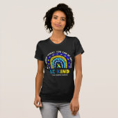 Down Syndrome Awareness Ribbon Boho Rainbow Yellow T-Shirt (Vorne ganz)