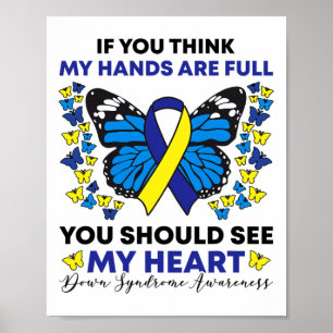 Down Syndrome Awareness Ribbon Butterfly Mama Sped Poster