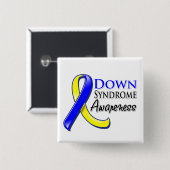 Down Syndrome Awareness Ribbon Button (Vorne & Hinten)