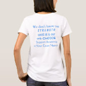 Down Syndrome Awareness Ribbon Custom Art Shirts (Rückseite)