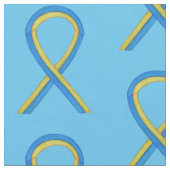Down Syndrome Awareness Ribbon Custom Material Stoff (Nahaufnahme)